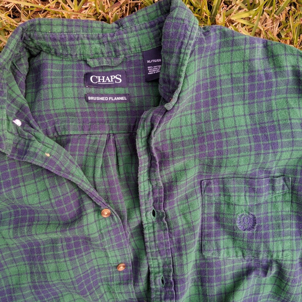 Light weight green flannel Chaps by Ralph Lauren